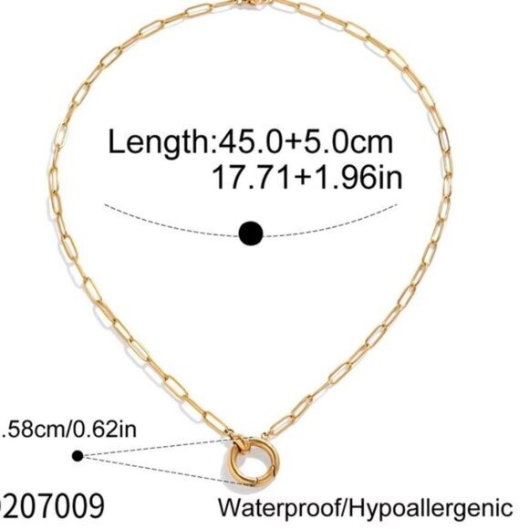 Charm Holder Necklace Waterproof Gold Layering Chain Charm Holder Necklace CUTE - Picture 10 of 11